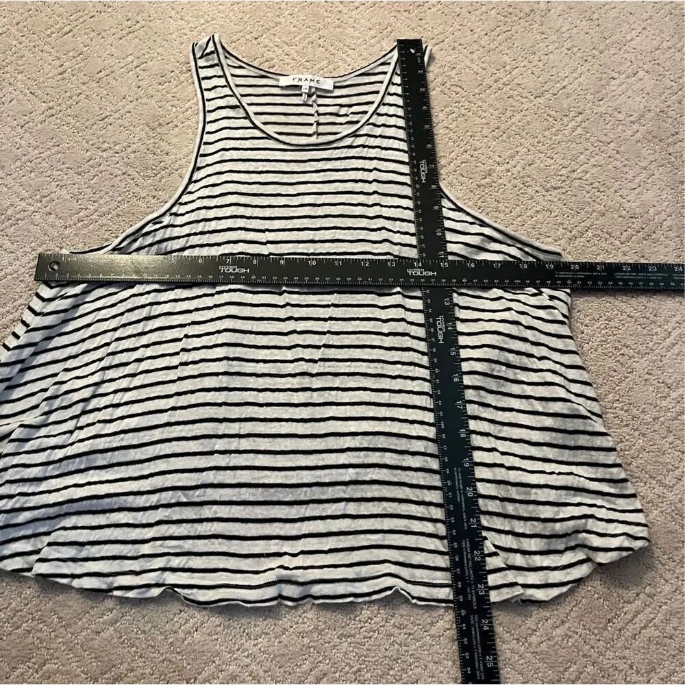 FRAME Linen Striped Tank Top - Picture 2 of 4